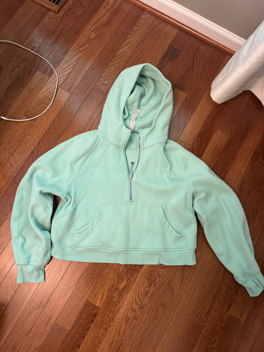 Lululemon Scuba Women's Mint Half-Zip Hooded Pullover M/L